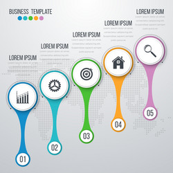 Infographic five options vector