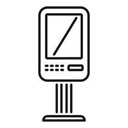 information kiosk displaying important data vector image