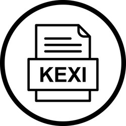 kexi file document icon vector image