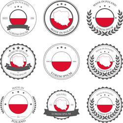 Made in poland seals badges vector