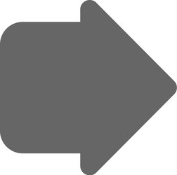 pointer arrow in modern flat style button vector image