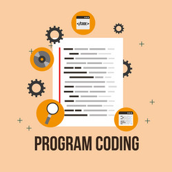 program coding website vector image
