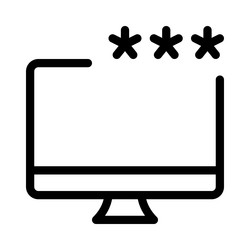 required code for accessing desktop or account vector image