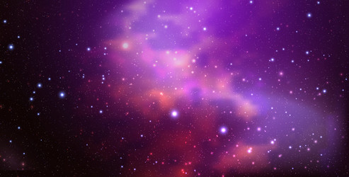 space background with realistic nebula vector image