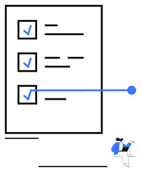 task completion with checklist and team vector image
