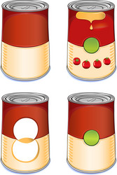 Tomato Soup Can - White Background vector image