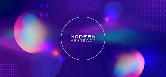 Trendy gradient with dynamic geometric shapes vector