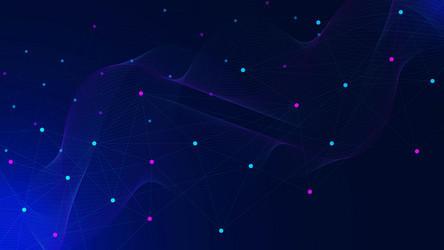 abstract dots and lines color connection with wave vector image