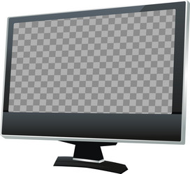 desktop computer monitor device digital vector image