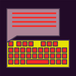 flat line icon concept of new email inbox message vector image