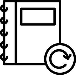 reload notebook vector image