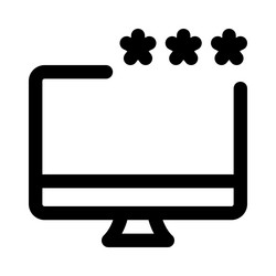 required code for accessing desktop or account vector image