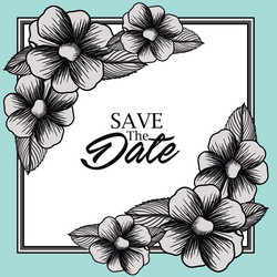 save the date card design vector image