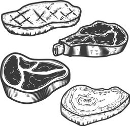 Hot grilled beefsteak Royalty Free Vector Image