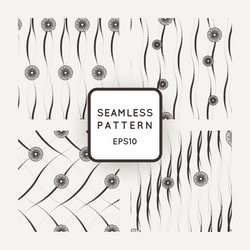 set of seamless pattern fine lines vector image