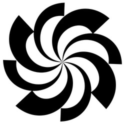 abstract spirally shape motif twirling curved vector image