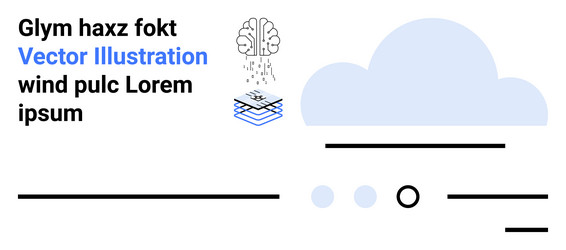 brainstorming and data processing with modern vector image