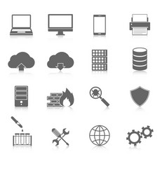 computer service and maintain icons vector image