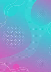 cover template with fluid gradient shapes vector image