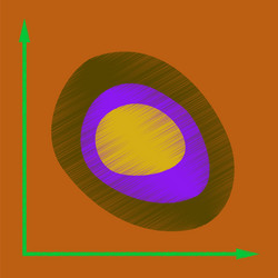 flat shading style icon graph vector image