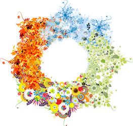 Emoji seasons icon set Royalty Free Vector Image