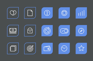 modern web and mobile application pictograms vector image