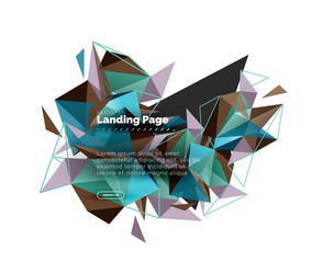 triangular design abstract background landing vector image