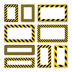 various blank warning signs with diagonal lines vector image