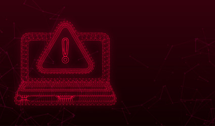 alert message laptop notification danger error vector image