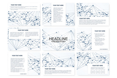 big set of templates for presentation vector image