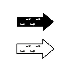 exit direction symbol eps 10 vector image