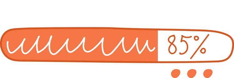 handdrawn loading bar progress indicator vector image