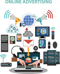 Modern IT Devices & Cloud Computing vector image