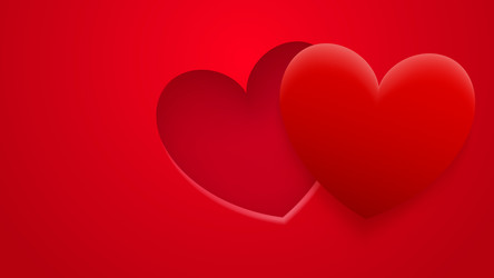 Red Heart and Hole Abstract Background vector image