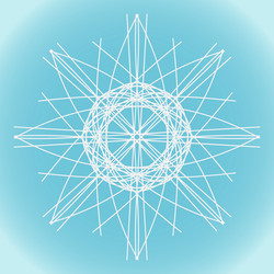 snowflake with an ornate sharp shape vector image