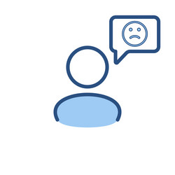 speech bubble user icon communication vector image