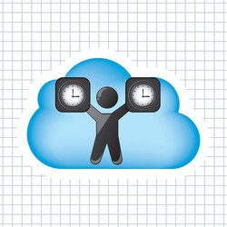 cloud computing design vector image