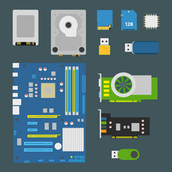 different computer devices collection vector image
