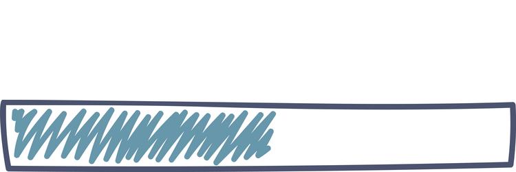 handdrawn loading bar progress indicator vector image