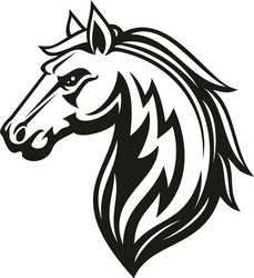 horse animal tribal tattoo or racing sport mascot Vector Image