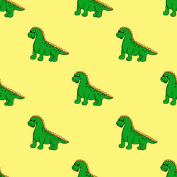 seamless pattern with colorful dinosaur vector