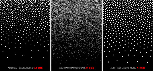 set of halftone gradient dots patterns a4 size vector image