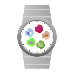 smart watch with apps icons isolated on white vector image