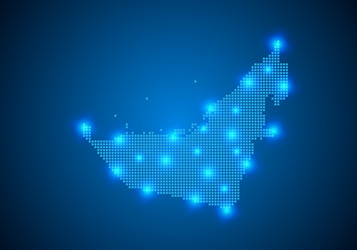 abstract blue background with map internet line vector image