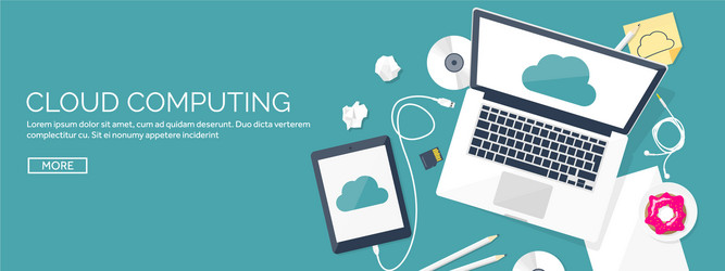 Cloud Computing Workspace vector image