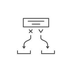 computer algorithm line outline icon vector image