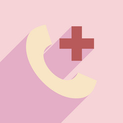 flat with shadow icon and mobile application vector image
