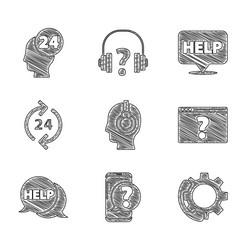 set support operator in touch mobile phone vector image
