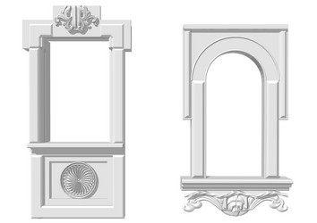 two window openings vector image