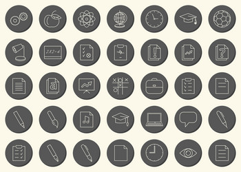 Accessories for education and science a set vector